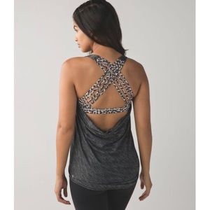 Lululemon Free to Be Wild Tank Grey Leopard